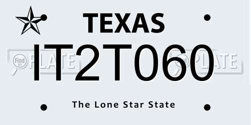 IT2T060 Texas License Plate