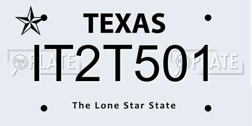 IT2T501 Texas License Plate