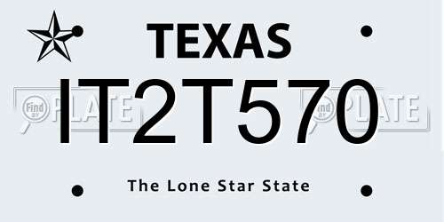 IT2T570 Texas License Plate