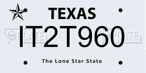 IT2T960 Texas License Plate