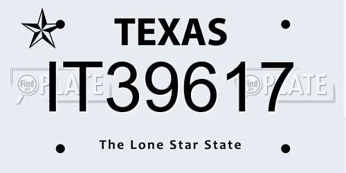 IT39617 Texas License Plate