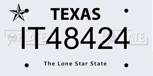 IT48424 Texas License Plate