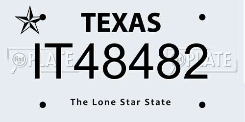 IT48482 Texas License Plate