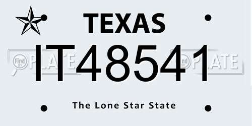 IT48541 Texas License Plate