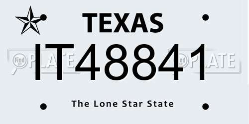 IT48841 Texas License Plate
