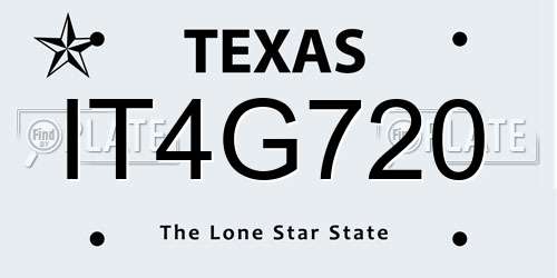 IT4G720 Texas License Plate