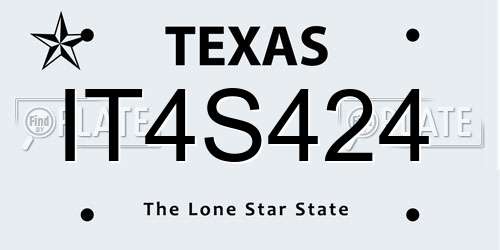 IT4S424 Texas License Plate