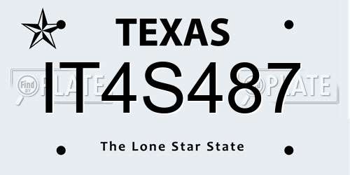 IT4S487 Texas License Plate