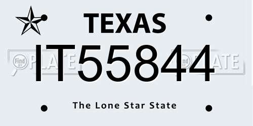 IT55844 Texas License Plate