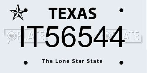 IT56544 Texas License Plate