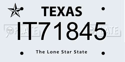 IT71845 Texas License Plate