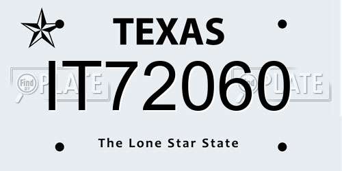 IT72060 Texas License Plate
