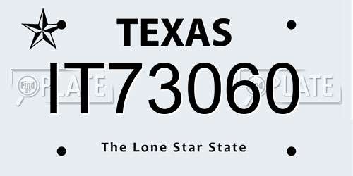 IT73060 Texas License Plate