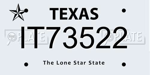 IT73522 Texas License Plate