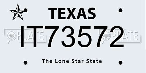 IT73572 Texas License Plate