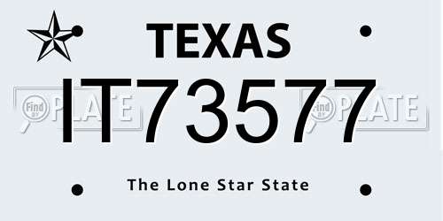 IT73577 Texas License Plate