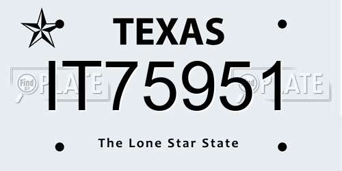 IT75951 Texas License Plate