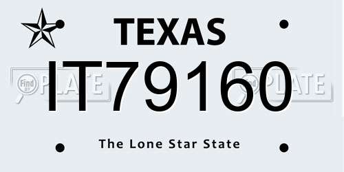 IT79160 Texas License Plate