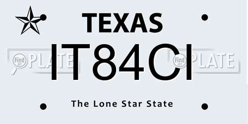 IT84CI Texas License Plate