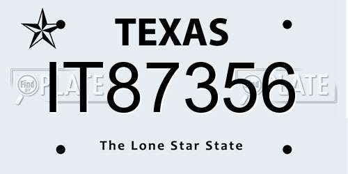 IT87356 Texas License Plate