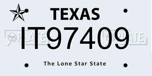 IT97409 Texas License Plate