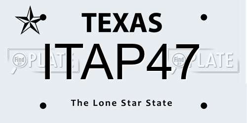 ITAP47 Texas License Plate