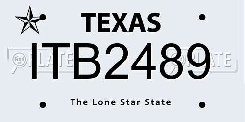 ITB2489 Texas License Plate
