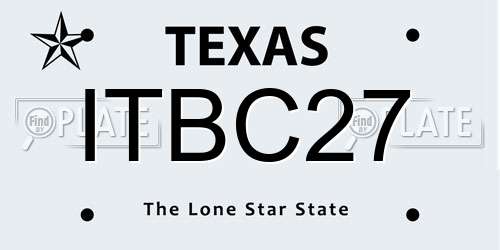 ITBC27 Texas License Plate