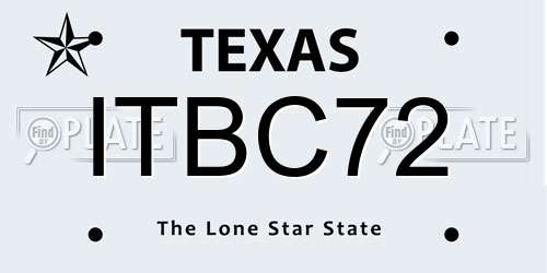 ITBC72 Texas License Plate