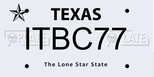 ITBC77 Texas License Plate