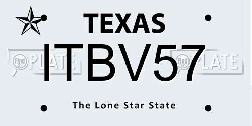 ITBV57 Texas License Plate