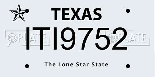 ITI9752 Texas License Plate