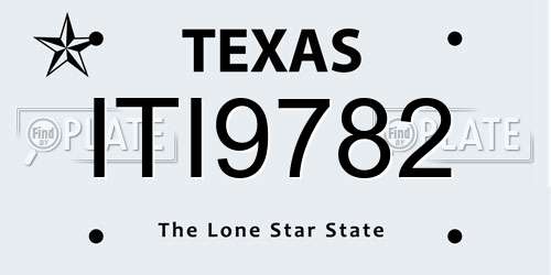 ITI9782 Texas License Plate