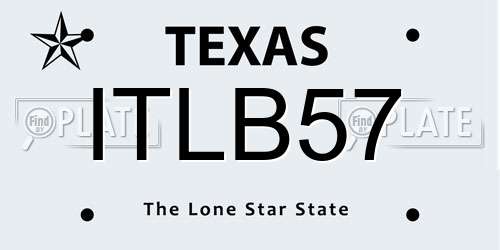 ITLB57 Texas License Plate