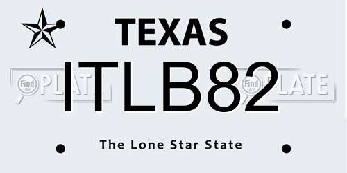 ITLB82 Texas License Plate