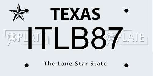 ITLB87 Texas License Plate