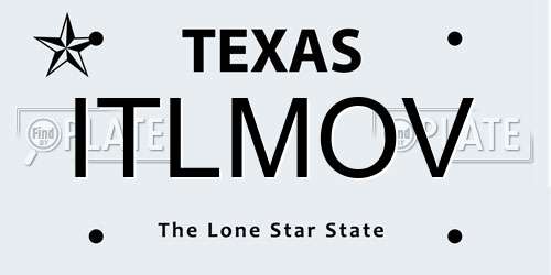 ITLMOV Texas License Plate