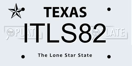 ITLS82 Texas License Plate