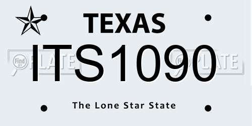 ITS1090 Texas License Plate