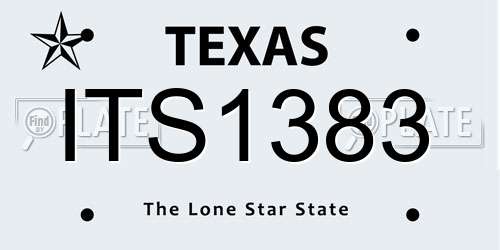 ITS1383 Texas License Plate