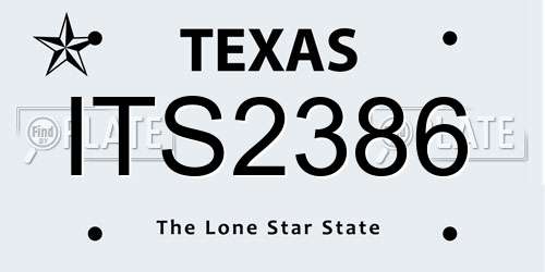 ITS2386 Texas License Plate