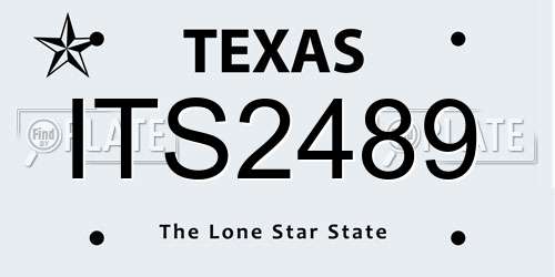 ITS2489 Texas License Plate