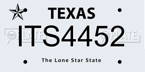 ITS4452 Texas License Plate