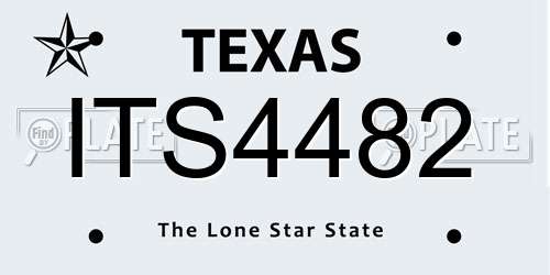 ITS4482 Texas License Plate