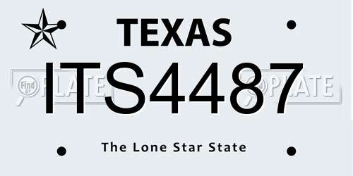 ITS4487 Texas License Plate