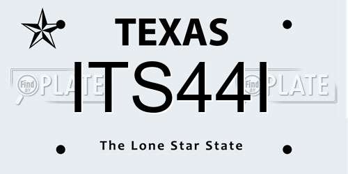 ITS44I Texas License Plate