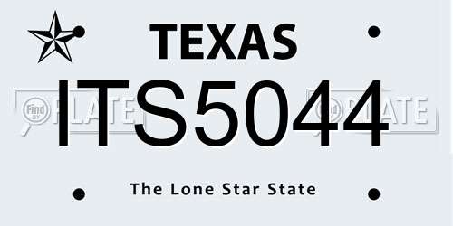 ITS5044 Texas License Plate