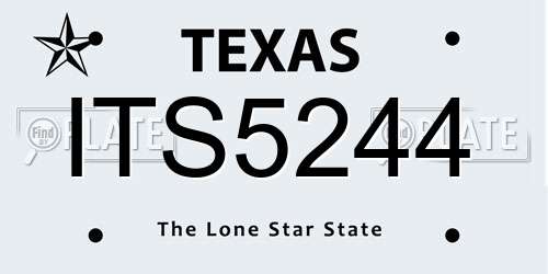 ITS5244 Texas License Plate