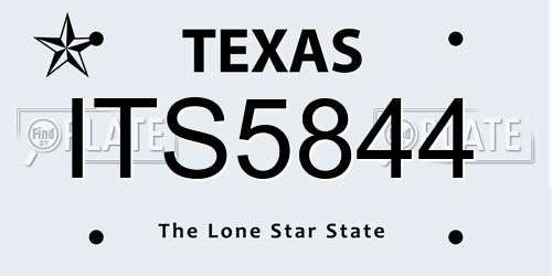 ITS5844 Texas License Plate