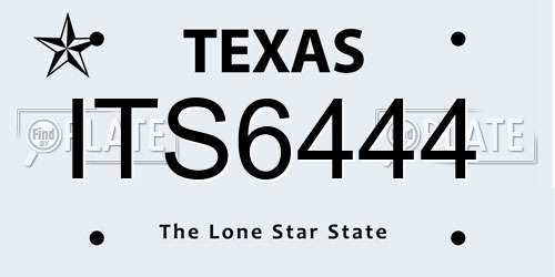 ITS6444 Texas License Plate